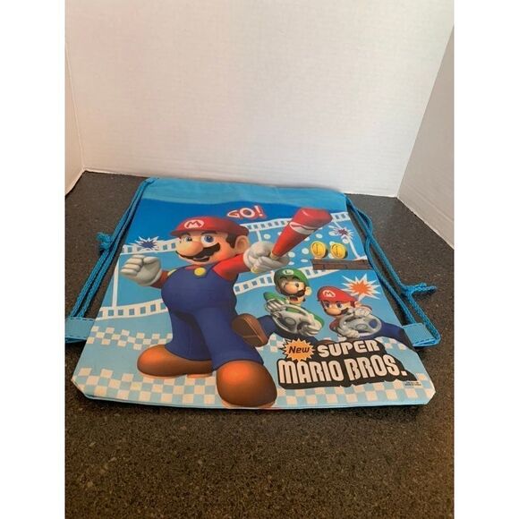 Super Mario WII Drawstring Mini Nylon Backpack - Picture 3 of 3